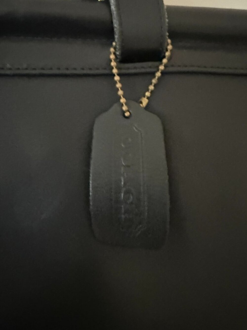 Vintage Coach Barclay Tote Black Glovetanned leather Briefcase #9096 - Picture 4 of 15
